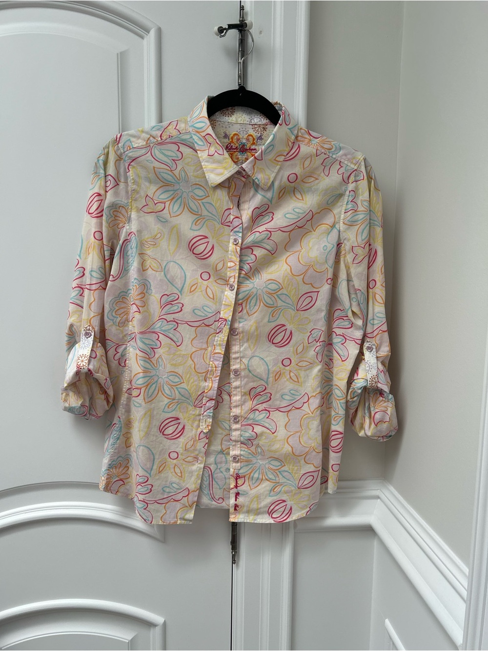 Robert Graham Multicolor Floral Button-Down Shirt - Pastel Pink, Yellow, Blue
